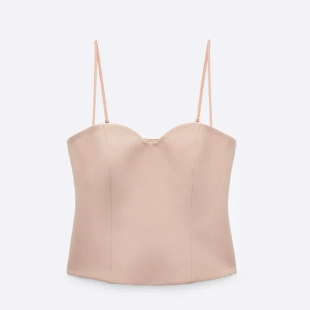 Zara removable strap sweetheart neck spaghetti strap top - Picture 6 of 6